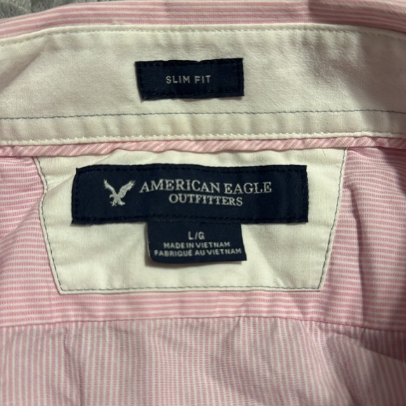 American Eagle pink dress shirt size large - Picture 2 of 3